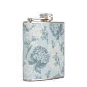 Retro Blumenmuster mit Viburnum-Blumen Flachmann (Rechts)