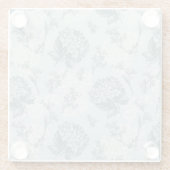 Retro Blumenmuster mit Viburnum-Blumen Glasuntersetzer (Rückseite)