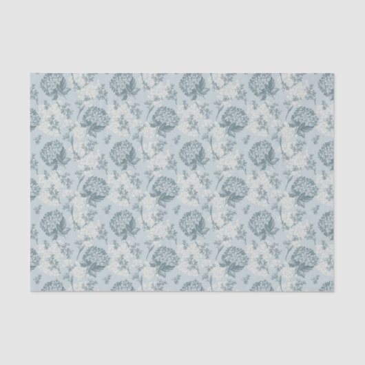 Retro Blumenmuster mit Viburnum-Blumen Seidenpapier (Vorderseite)