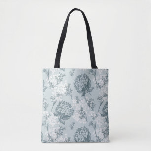 Retro Blumenmuster mit Viburnum-Blumen Tasche