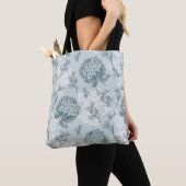 Retro Blumenmuster mit Viburnum-Blumen Tasche (Von Nahem)