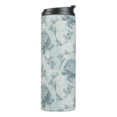 Retro Blumenmuster mit Viburnum-Blumen Thermosbecher (Nach links gedreht)