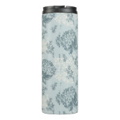 Retro Blumenmuster mit Viburnum-Blumen Thermosbecher (Rückseite)