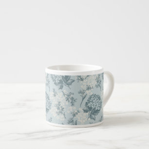 Retro-Blumenmuster mit Viburnum-Blüten Espressotasse