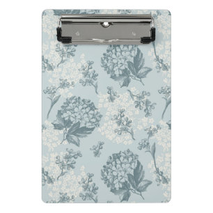 Retro-Blumenmuster mit Viburnum-Blüten Mini Klemmbrett