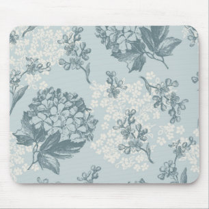 Retro-Blumenmuster mit Viburnum-Blüten Mousepad