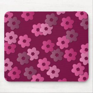 Retro Blumenmuster Mousepad