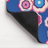 Retro-Blumenmuster Mousepad (Ecke)