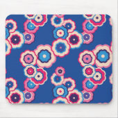 Retro-Blumenmuster Mousepad (Vorne)