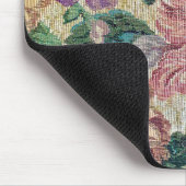 Retro-Blumenmuster Mousepad (Ecke)