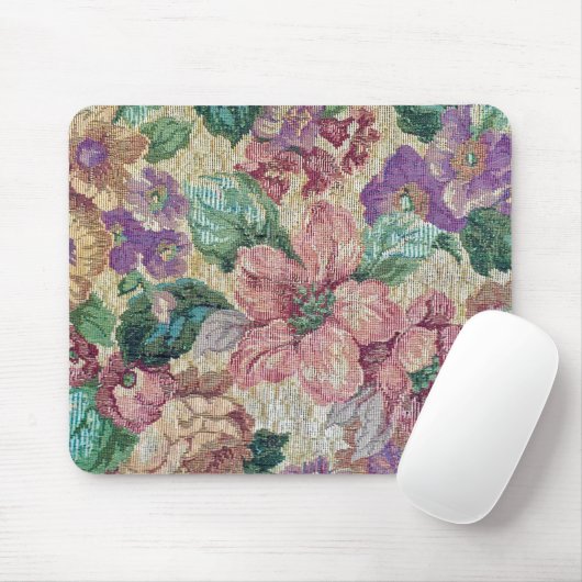 Retro-Blumenmuster Mousepad (Mit Mouse)
