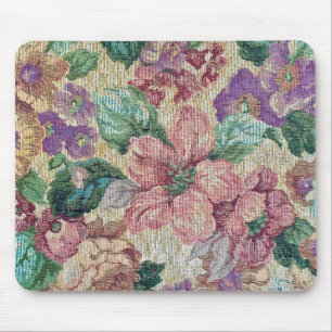 Retro-Blumenmuster Mousepad