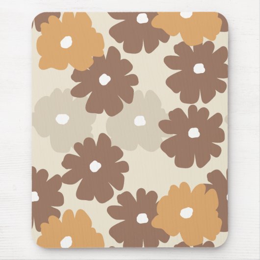 Retro-Blumenmuster Mousepad (Vorne)