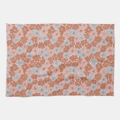 Retro-Blumenmuster nahtlos Geschirrtuch (Horizontal)