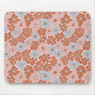 Retro-Blumenmuster nahtlos Mousepad