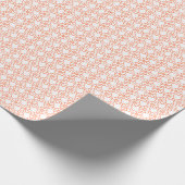 Retro-Blumenmuster Orange Daisy-Design Geschenkpapier (Ecke)