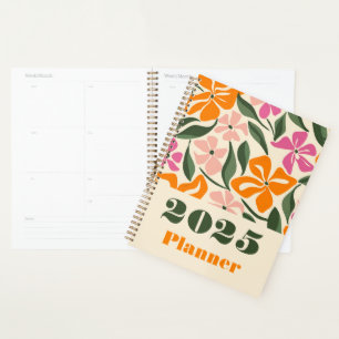Retro-Blumenmuster Planer
