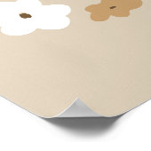 Retro-Blumenmuster Poster (Ecke)