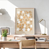 Retro-Blumenmuster Poster