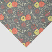 Retro Blumenmuster Seidenpapier (Ausschnitt)