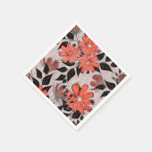 Retro Blumenmuster. Serviette (Ecke)