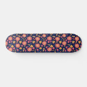 Retro-Blumenmuster Skateboard (Horizontal)