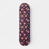 Retro-Blumenmuster Skateboard (Vorne)