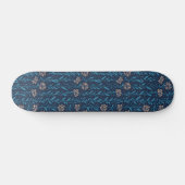 retro Blumenmuster Skateboard (Horizontal)