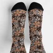 Retro-Blumenmuster. Socken (Oben)