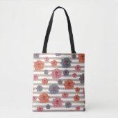 Retro-Blumenmuster Tasche (Vorderseite)
