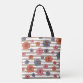 Retro-Blumenmuster Tasche (Rückseite)