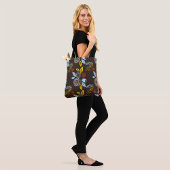 Retro-Blumenmuster Tasche