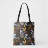 Retro-Blumenmuster Tasche (Vorderseite)