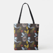 Retro-Blumenmuster Tasche (Rückseite)