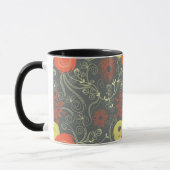Retro Blumenmuster Tasse (Links)