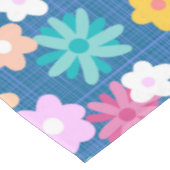 Retro-Blumenmuster Tischdecke (Schrägansicht)