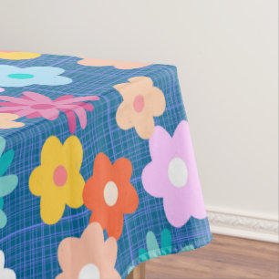 Retro-Blumenmuster Tischdecke