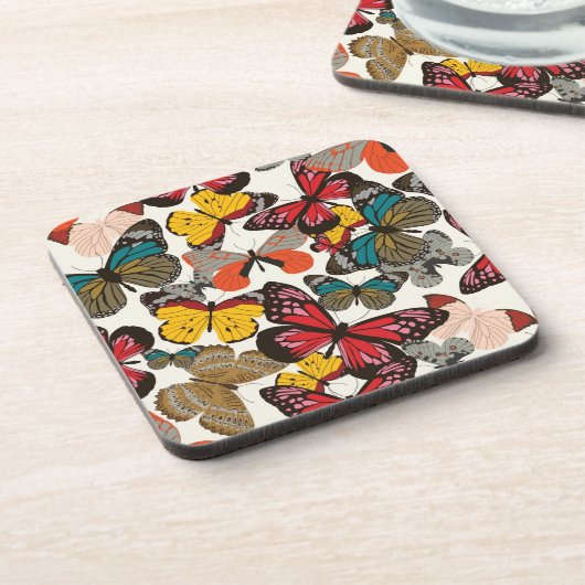 Retro Blumenmuster Untersetzer (Linke Seite)