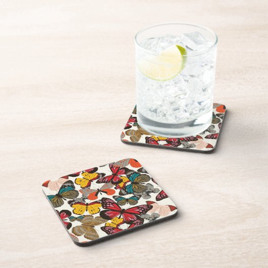 Retro Blumenmuster Untersetzer (Rechte Seite)