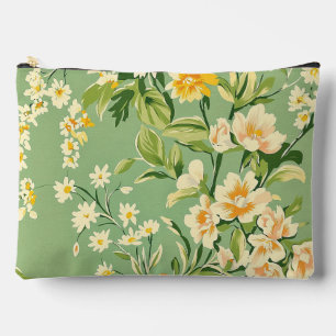Retro-Blumenmuster Zubehörtasche