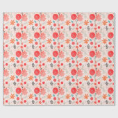 Retro-Blumenpower Geschenkpapier (Flach)