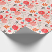 Retro-Blumenpower Geschenkpapier (Ecke)