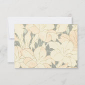 Retro-Blumenprint Dankeskarte (Rückseite)