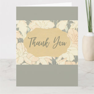 Retro-Blumenprint Dankeskarte
