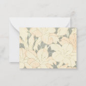 Retro-Blumenprint Mitteilungskarte (Rückseite)