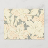 Retro-Blumenprint Postkarte (Rückseite)