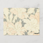 Retro-Blumenprint Postkarte (Rückseite)