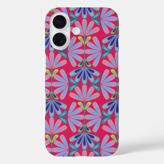 Retro-Blumenreihe Case-Mate iPhone Hülle (Rückseite)