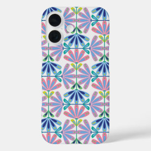Retro-Blumenreihe Halber Versatz iPhone 16 Hülle