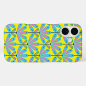 Retro-Blumenreihe Halbraster Case-Mate iPhone Hülle (Rückseite (Horizontal))